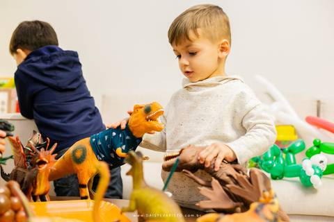 fotografo aniversario joinville festere pety paio casa de festa joinville fabrica de festas decoração dinossauros Caio 3 anos'