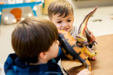 fotografo aniversario joinville festere pety paio casa de festa joinville fabrica de festas decoração dinossauros Caio 3 anos'