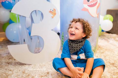 fotografo joinville aniversario baby shark festa em casa  Henrique 3 anos'