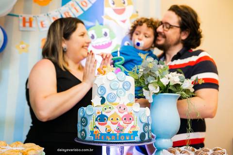 fotografo joinville aniversario baby shark festa em casa  Henrique 3 anos'