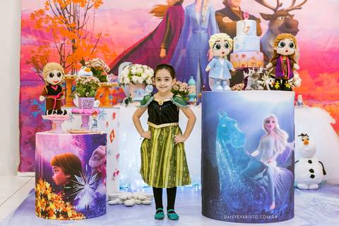 Alicia 6 anos Daisy Evaristo Fotografia decoração Frozen in festa buffet fotografo profissional casa de festa aniversario joinville personagem vivo'