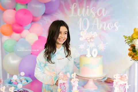 Luisa 10 anos  Daisy Evaristo Fotografia decoração tie dye fotografo aniversario joinville'