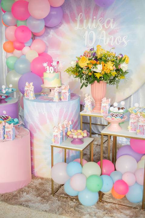 Luisa 10 anos  Daisy Evaristo Fotografia decoração tie dye fotografo aniversario joinville'