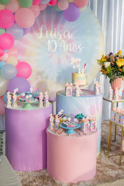 Luisa 10 anos  Daisy Evaristo Fotografia decoração tie dye fotografo aniversario joinville'