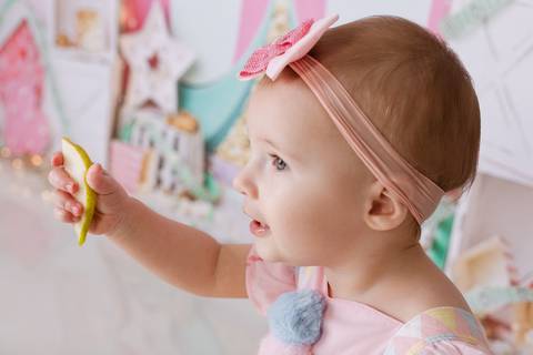 fotografo estudio ensaio joinville Melina 1 ano Smash Splash circo rosa bolo de fruta melancia banho'