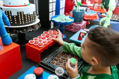 Julia Matheus 5 anos in festa buffet casa de festa Daisy Evaristo Fotografia decoração pj masks fotografo aniversario joinville'