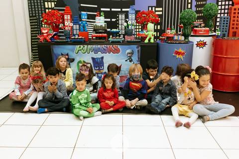 Julia Matheus 5 anos in festa buffet casa de festa Daisy Evaristo Fotografia decoração pj masks fotografo aniversario joinville'