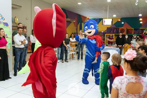 Julia Matheus 5 anos in festa buffet casa de festa Daisy Evaristo Fotografia decoração pj masks fotografo aniversario joinville'