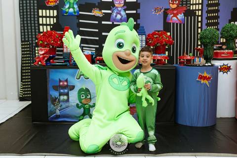 Julia Matheus 5 anos in festa buffet casa de festa Daisy Evaristo Fotografia decoração pj masks fotografo aniversario joinville'