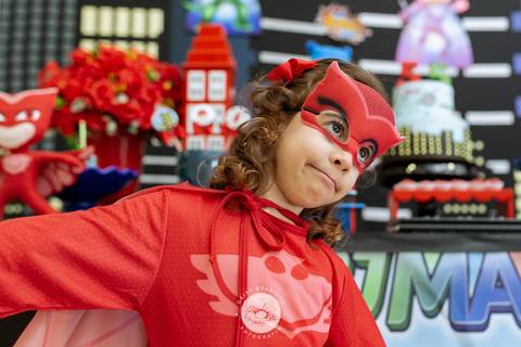 Julia Matheus 5 anos in festa buffet casa de festa Daisy Evaristo Fotografia decoração pj masks fotografo aniversario joinville'
