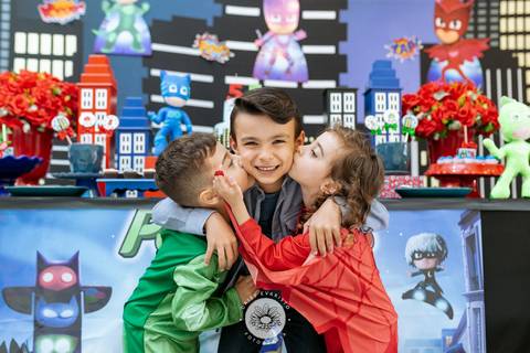 Julia Matheus 5 anos in festa buffet casa de festa Daisy Evaristo Fotografia decoração pj masks fotografo aniversario joinville'