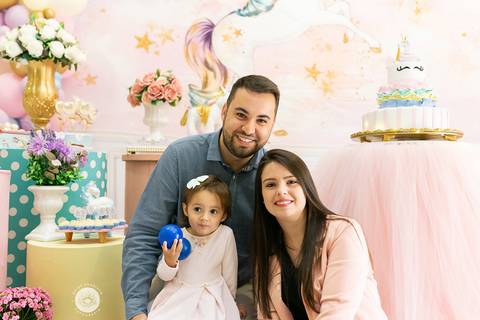fotografo profissional joinville estudio de fotografia decoração unicornio aniversário in festa buffet Cecília 2 anos'