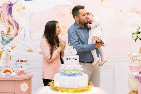 fotografo profissional joinville estudio de fotografia decoração unicornio aniversário in festa buffet Cecília 2 anos'