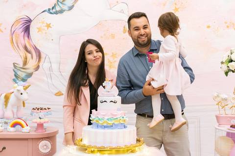 fotografo profissional joinville estudio de fotografia decoração unicornio aniversário in festa buffet Cecília 2 anos'