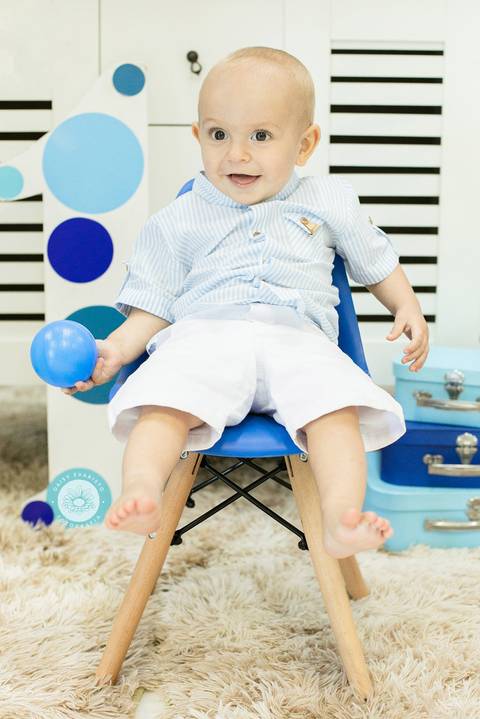 fotografo estudio foto fotografico profissional joinville aniversario kangoos Davi 1 Ano decoração azul'