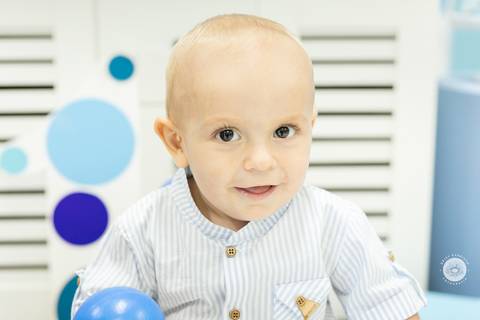 fotografo estudio foto fotografico profissional joinville aniversario kangoos Davi 1 Ano decoração azul'