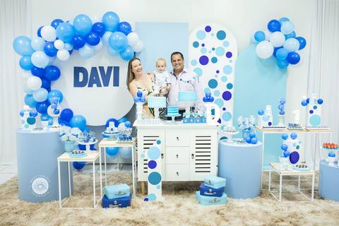 fotografo estudio foto fotografico profissional joinville aniversario kangoos Davi 1 Ano decoração azul'