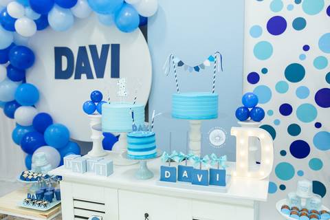 fotografo estudio foto fotografico profissional joinville aniversario kangoos Davi 1 Ano decoração azul'