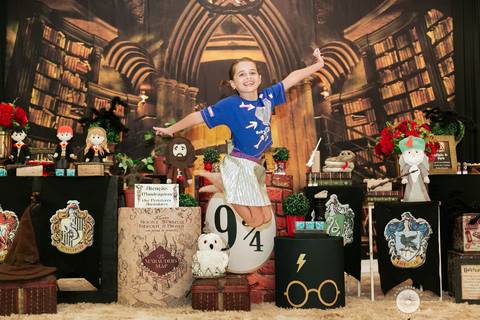 fotografo aniversario joinville Daisy Evaristo Fotografia casa de festa In Festa Buffet Maria Eduarda 8 anos decor Harry Potter'