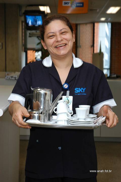 Foto dos funcionários para cartão de Natal SKY'