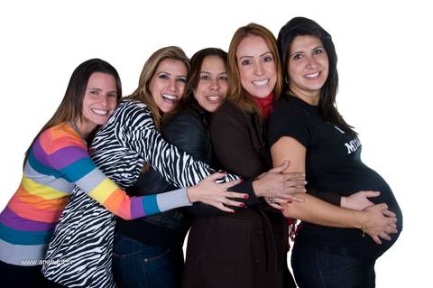 Ensaio gestante no estúdio'