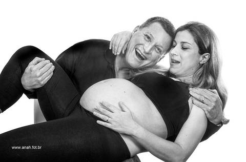 Ensaio gestante no estúdio'