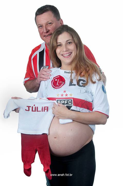 Ensaio gestante no estúdio'