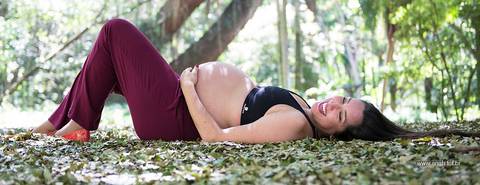 Ensaio gestante no parque'