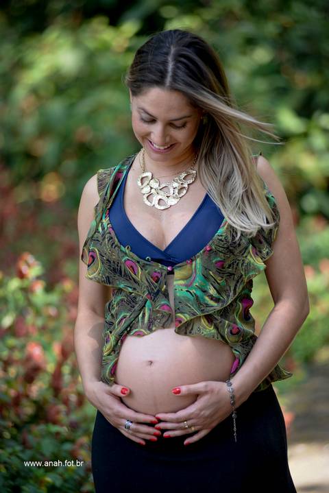 Ensaio gestante no parque'