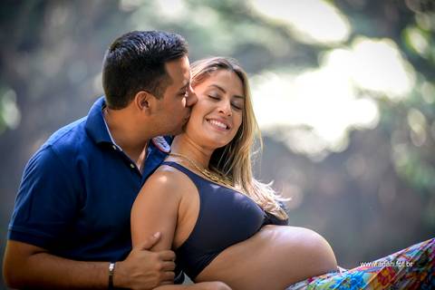 Ensaio gestante no parque'