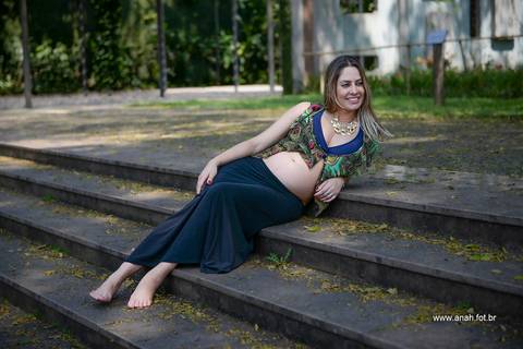 Ensaio gestante no parque'