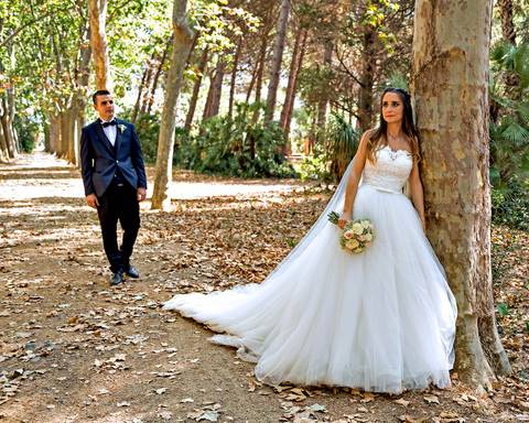 eportaje de bodas en el Parc Sama'