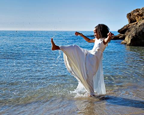Reportaje de comunión playa de Tarragona'