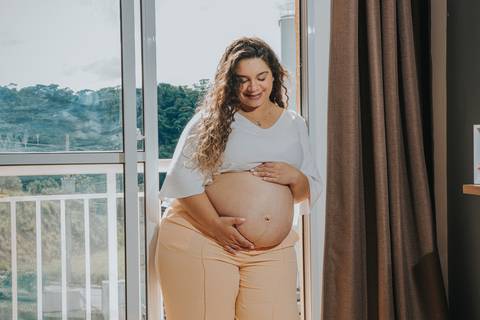 ensaio gestante em casa '