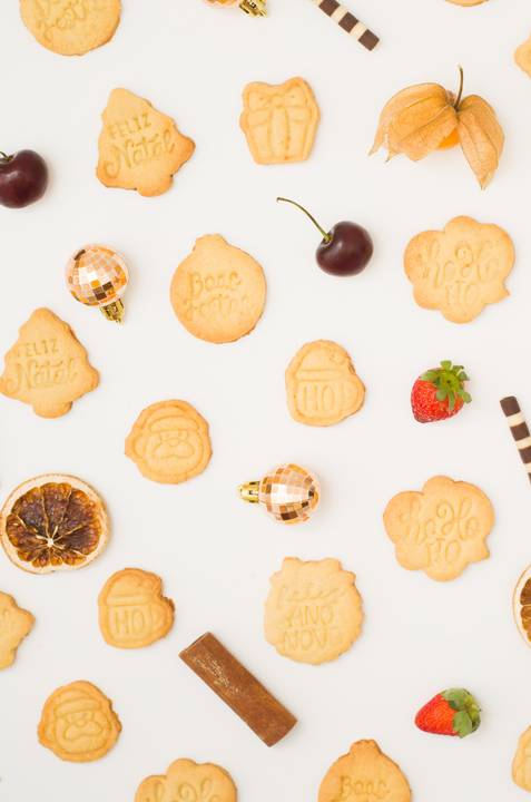 biscoitos decorados de natal'