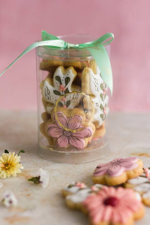 pote de biscoitos decorados especial para dia das mães biscoitos sortidos'