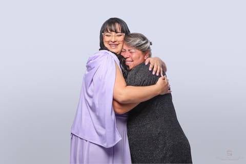 foto de formatura com mãe'