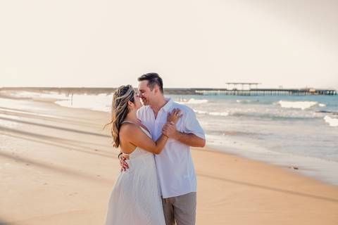 Fotos de casal na praia de iracema  em Fortaleza'