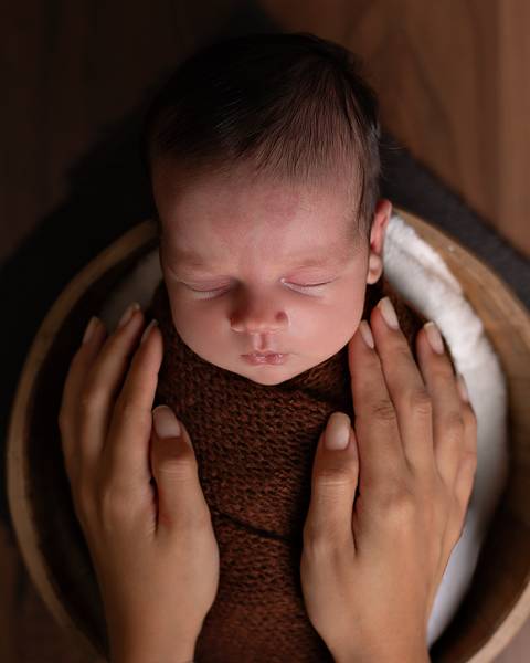 Bebê recém-nascido em Ensaio Newborn em Natal/RN, no Estúdio Amoradia Foto. '