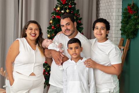 Ensaio de Natal em Família em estúdio Amoradia Foto'