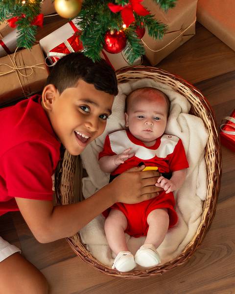 Ensaio de Natal em Família em estúdio Amoradia Foto'