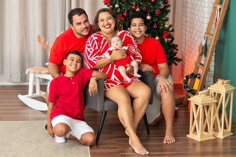 Ensaio de Natal em Família em estúdio Amoradia Foto'