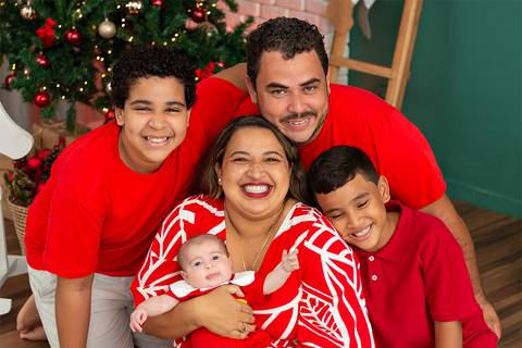 Ensaio de Natal em Família em estúdio Amoradia Foto'