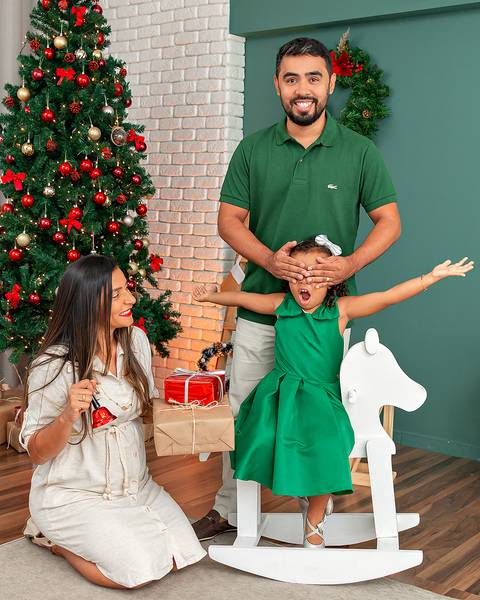 Ensaio natalino em família no Estúdio Amoradia Foto em Natal/RN'