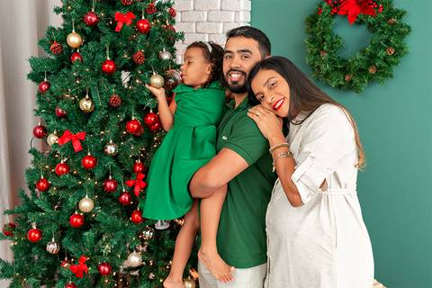 Ensaio natalino em família no Estúdio Amoradia Foto em Natal/RN'