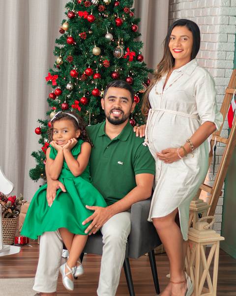 Ensaio natalino em família no Estúdio Amoradia Foto em Natal/RN'