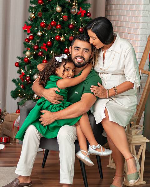 Ensaio natalino em família no Estúdio Amoradia Foto em Natal/RN'