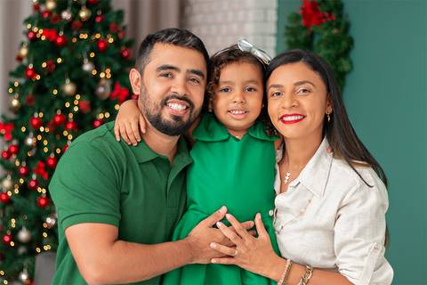 Ensaio natalino em família no Estúdio Amoradia Foto em Natal/RN'