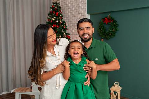 Ensaio natalino em família no Estúdio Amoradia Foto em Natal/RN'