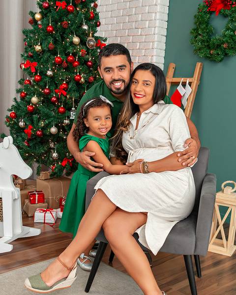 Ensaio natalino em família no Estúdio Amoradia Foto em Natal/RN'